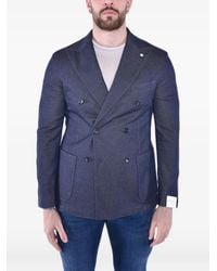 L.B.M. 1911 - Double-Breasted Textured Jacket - Lyst