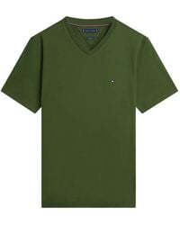 Tommy Hilfiger - Logo-Embroidered V-Neck T-Shirt - Lyst