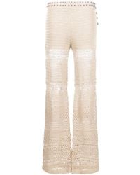 Rabanne - Pantalon En Maille À Taille Haute - Lyst