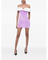 Adriana Hot Couture - Bow-Detail Chenille Mini Dress - Lyst
