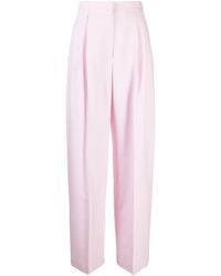McQueen - ハイウエスト プリーツパンツ - Lyst