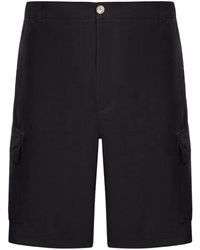 120% Lino - Linen Cargo Shorts - Lyst