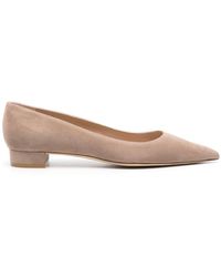 Stuart Weitzman - Low-heel Suede Pumps - Lyst