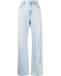 Alexander Wang - Cut-out Logo Wide-leg Jeans - Women's - Cotton - Lyst