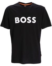 BOSS - Logo-print detail T-shirt - Lyst