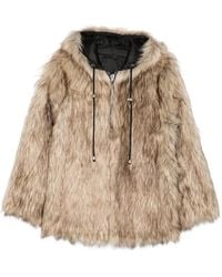 OPEN YY - Hooded Reversible Faux-Fur Jacket - Lyst