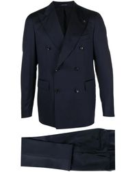 Tagliatore - Peak-Lapels Double-Breasted Suit - Lyst