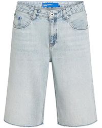 KARL LAGERFELD - Five-Pocket Denim Shorts - Lyst