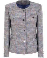Tagliatore - Patch-Pockets Crew-Neck Jacket - Lyst