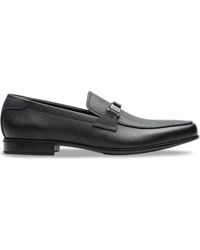 Prada - Saffiano Leather Loafers - Lyst
