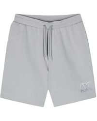 Armani Exchange - Pantalones cortos de chándal con logo en relieve - Lyst