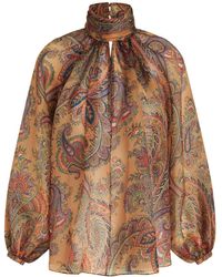 Etro - Bluse mit Paisleymuster - Lyst