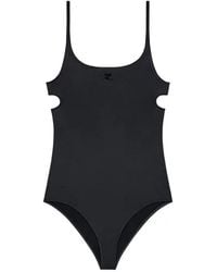 Courreges - Badmode ,Zwart ,Cut-Out One-Piece - Lyst