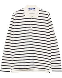 Junya Watanabe - Striped Cotton Polo Shirt - Lyst