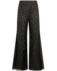 Alberta Ferretti - Polka-Dot Pleated Palazzo Pants - Lyst