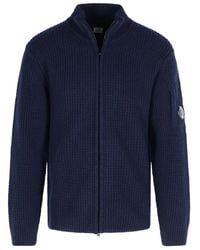 C.P. Company - Geribbeld Jack Met Hoge Hals En Rits - Lyst