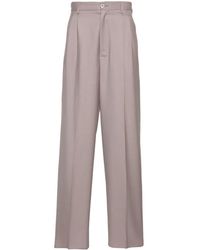 Magliano - Twill Broek Met Geplooid Detail - Lyst