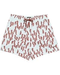 ZEGNA - Printed Drawstring Swim Shorts - Lyst