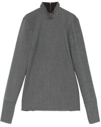 Thelatest - Funnel-Neck Long-Sleeve Top - Lyst