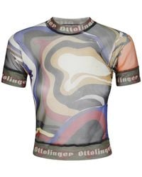 OTTOLINGER - T-Shirt En Résille À Imprimé Psychédélique - Lyst