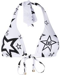 Dolce & Gabbana Bikinitop Met Halternek - Wit