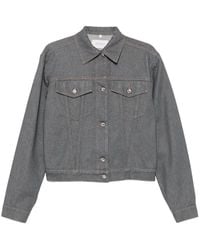 Sportmax - Button-Up Denim Jacket - Lyst