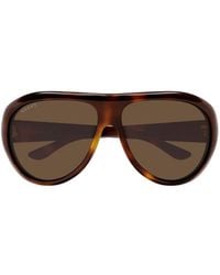 Gucci - Tortoiseshell-Effect Pilot Sunglasses - Lyst