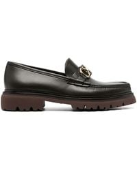 Ferragamo - Moccasins With Gancini Ornament - Lyst