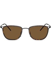 Giorgio Armani - Tortoiseshell-Effect Rectangle-Frame Sunglasses - Lyst