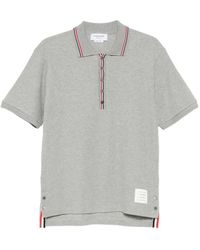 Thom Browne - Cotton Polo With Logo Embroidery - Lyst