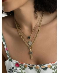 Sylva & Cie - Rose-Cut Diamond Moon Necklace - Lyst