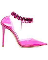 Gianvito Rossi - 100Mm Transparent Crystal-Embellished Pumps - Lyst