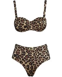 SOFIA ERHAN - Leopard-Print Belted Bikini - Lyst