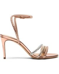 Casadei - Julia Andromedea Embellished Ankle Strap Sandals - Lyst