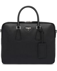 Prada Aktentasche aus Saffiano-Leder - Schwarz