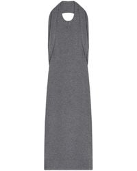Courreges - Over The Shoulder Draped Midi Dress - Lyst