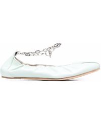 Vic Matié - Chain-detail Leather Ballerina Shoes - Lyst