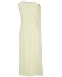 Roland Mouret - Sash-Detail Crepe-Satin Midi Dress - Lyst