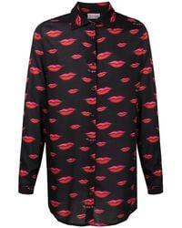 Amir Slama - Lips-Motif Button-Up Shirt - Lyst