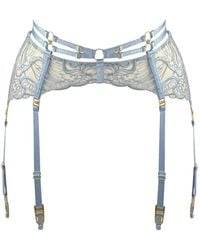 Bordelle - Pearl Embroidered Suspender Belt - Lyst