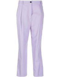 KARL LAGERFELD - Cropped High-Waisted Trousers - Lyst