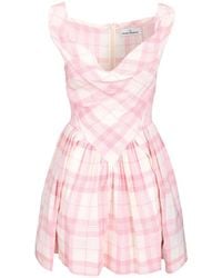 Vivienne Westwood - Sunday Check-Pattern Mini Dress - Lyst