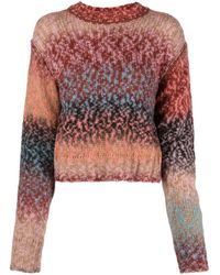 Acne Studios - Patterned-intarsia Round-neck Jumper - Lyst