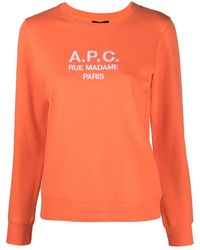 A.P.C. - Sweat À Logo Brodé - Lyst