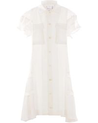 Sacai - ショートスリーブ シャツドレス - Lyst