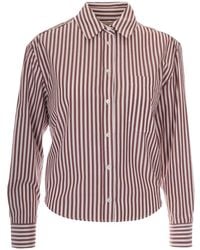 Weekend by Maxmara - Vertical-Stripe Chest-Pocket Shirt - Lyst