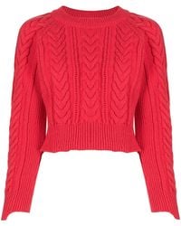 McQueen - Cable-Knit Fitted Jumper - Lyst