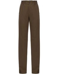 Pinko - High-Waisted Trousers With Relaxed Fit - Lyst