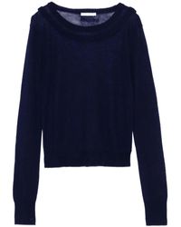 Patrizia Pepe - Boat-Neck Wool Knitted Top - Lyst