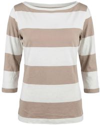 Majestic Filatures - Striped Boat-Neck T-Shirt - Lyst